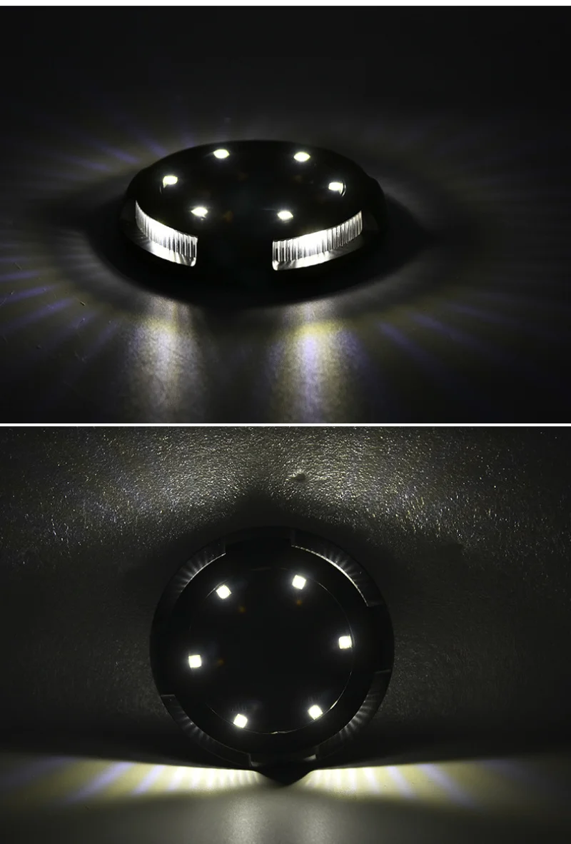 4Pcs Solar 10 LED Ground Lights Outdoor Waterproof Solar Disk Lights Solar Gar Path Way Garden Lamp Backyard Led Night Light