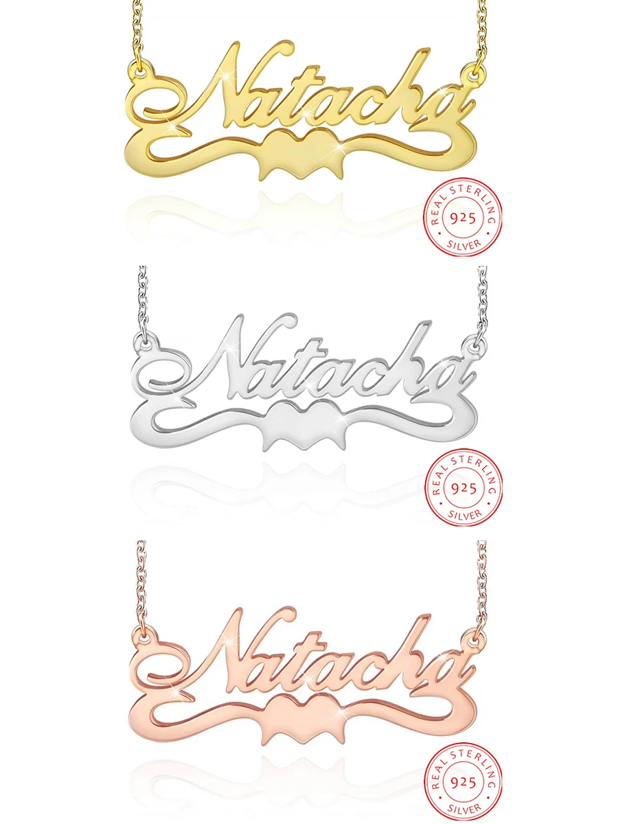 

Gosun Custom Personalized Name Necklaces 925 Sterling Silver Customize Necklaces for Women Anniversary Gift Kолье