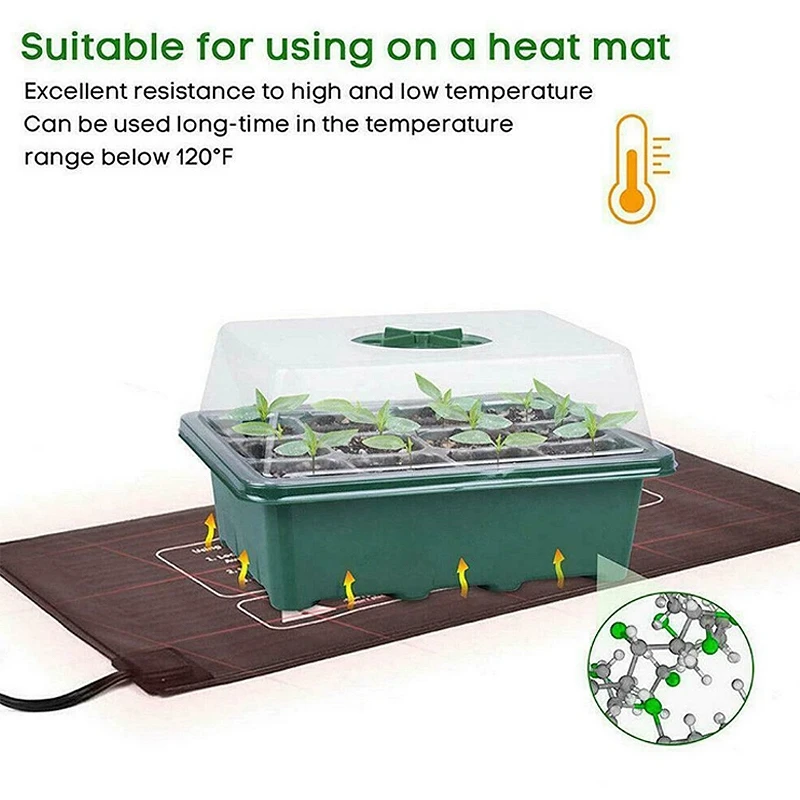 12 отверстие коробка для выращивания садовые горшки питомники семенной лоток