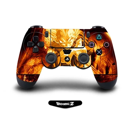 Dragon Ball защита для кожи наклейка для Playstation 4 PS4 Pro тонкий контроллер наклейка аксессуары с Литт наклейка для бара - Цвет: QBTM0642-1pcs