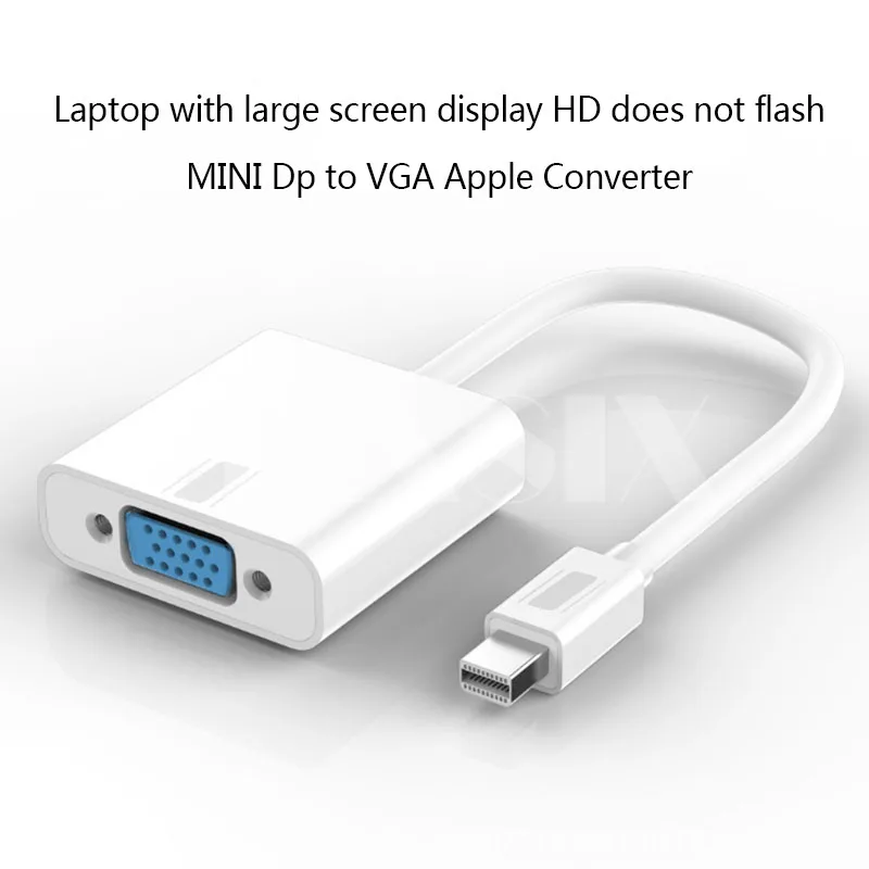 White Basix Mini DP to VGA видео адаптер 1080 p Thunderbolt мини Дисплей Порты и разъёмы VGA кабели для Apple Macbook Pro air - Цвет: White