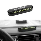 Автомобильный карточка с телефоном для временной парковки номер карты пластина Стикеры для Nissan Almera G15 N16 автомобиль-Средства для укладки волос