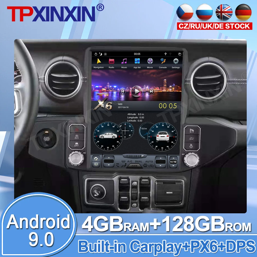 

Android 10 128GB For Jeep Wrangler 2018 2019 2020 2021 Car Multimedia Player Auto DVD Radio Stereo Tape Recorder GPS Navigation