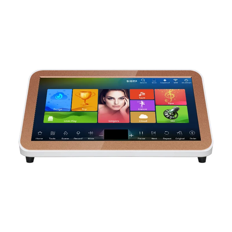 Домашняя караоке-машина jukebox с усилителем мощности реверберацией микрофоном