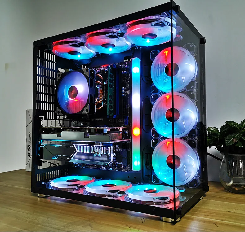 PC Case Fan 120mm Cooling Cooler 6Pin 5V Adjustable RGB Led Mute Computer Fans Radiator Ventilador | Компьютеры и офис