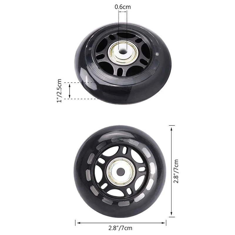 4 шт. сменные роликовые колеса с подшипниками 70 мм | Спорт и развлечения