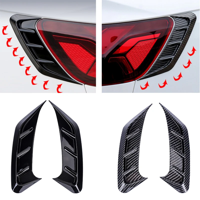 

2X Car Headlight Eyebrow Cover Trim Sticker Carbon Fiber Rear Taillight For Audi A4 B9 2020 Modified RS4