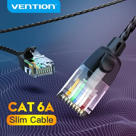 Кабель Ethernet CAT 6а, тонкий соединительный кабель RJ45, 10 Гбит/с, UTP, патчкорд для роутера, модема, кабель локальной сети