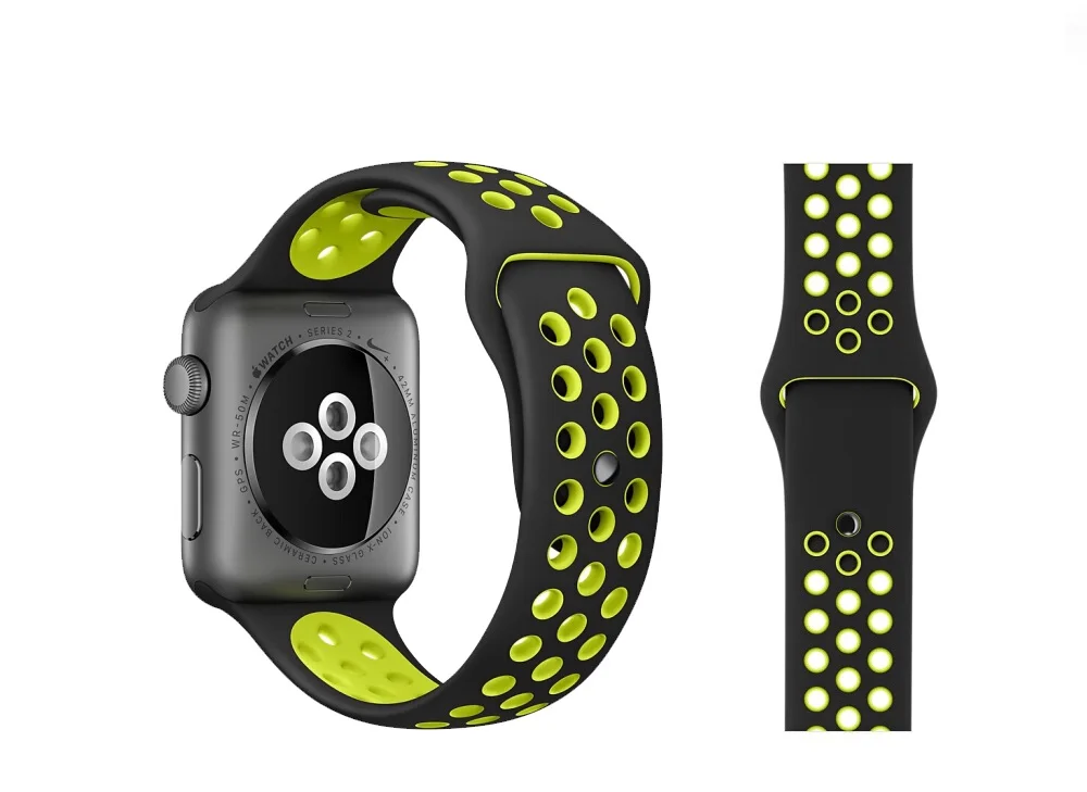 High quality 42mm 38mm 40mm 44mm strap for iphone watch band sports link Bracelet for Apple Watch band Silicone series 5 4 3 2 1