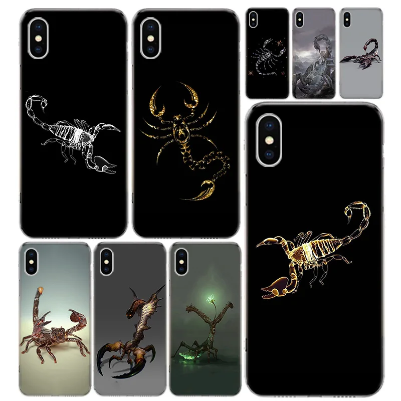 Чехол для телефона Animal crab scorpion Cute для Iphone 11 Pro 7 8 6 6S Plus + X XS MAX XR 5 5S SE, модный TPU-кокон в стиле искусства.