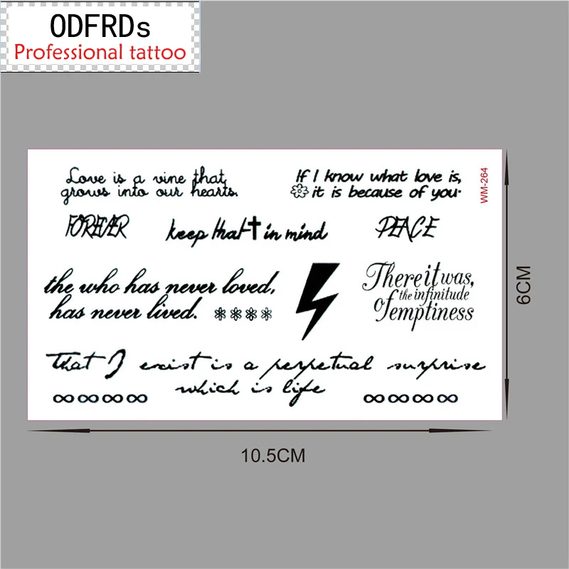 Rro маленькая свежая Водонепроницаемая временная татуировка хна для татуировки