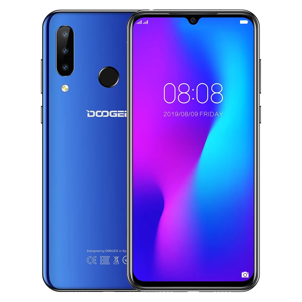 DOOGEE Y8 Plus MTK6761, 3 ГБ ОЗУ, 32 Гб ПЗУ, 4000 мА/ч, Android 9,0, FDD LTE, 6,21 дюймов, 19:9, экран капли воды, смартфон, две sim-карты, 13,0 МП