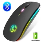 Беспроводной Мышь RGB Bluetooth Мышь Беспроводной компьютер Мышь геймер бесшумный USB мышь Эргономичный мыши Перезаряжаемые для портативных ПК