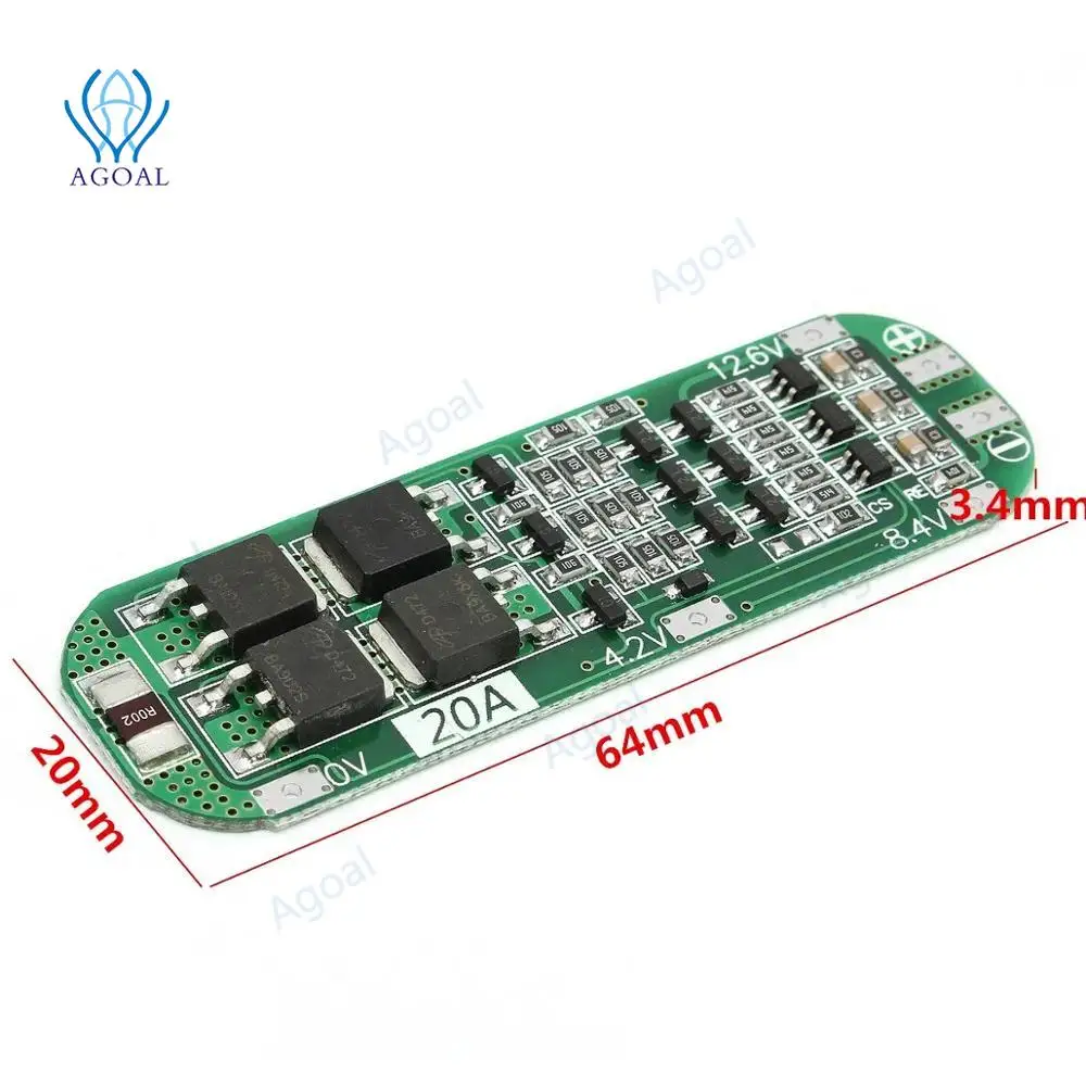 1 шт. литий-ионная батарея 3S 12 6 в 20A зарядное устройство PCB плата защиты BMS 18650 V Cell |