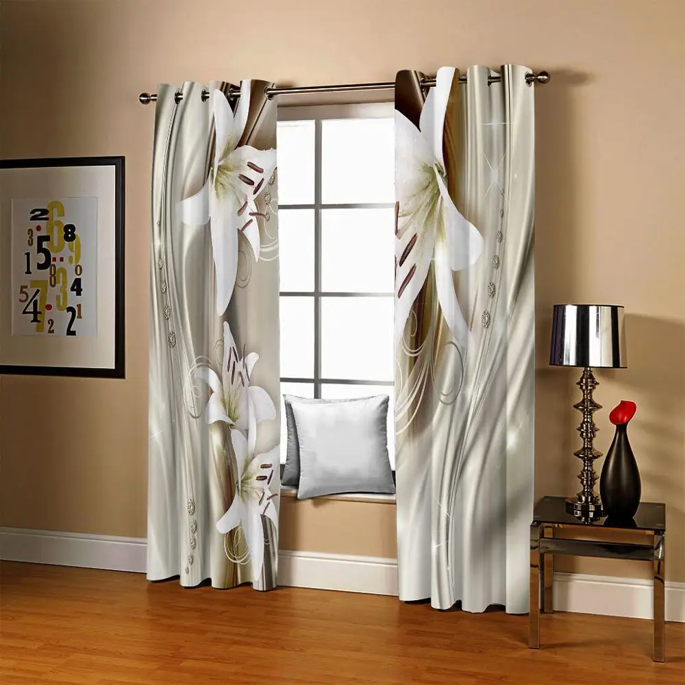 Фото Блэкаут оконные драпировки Роскошные 3D занавески для гостиной алмазные