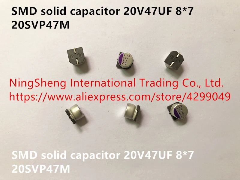 

Оригинальный новый 100% твердый патч-конденсатор 20V47UF 8*7 20SVP47M (индуктор)