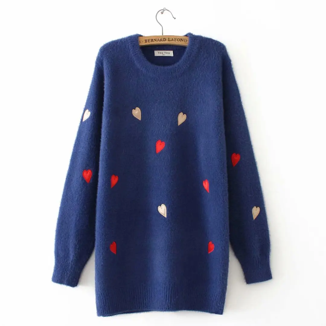 

Sweaters Fashion Autumn Winter Warm Mohair O-Neck Pullover Long Sleeve Casual one