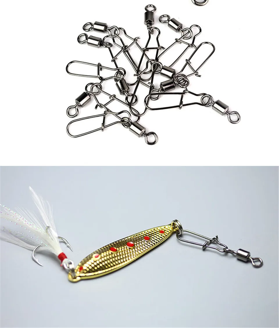 25 шт./лот, 1/0, 2/0, 3/0, подшипник, поворотный, защелкивающиеся булавки, рыболовный Соединитель с застежкой "булавка", нержавеющая сталь, рыболовные снасти, аксессуары