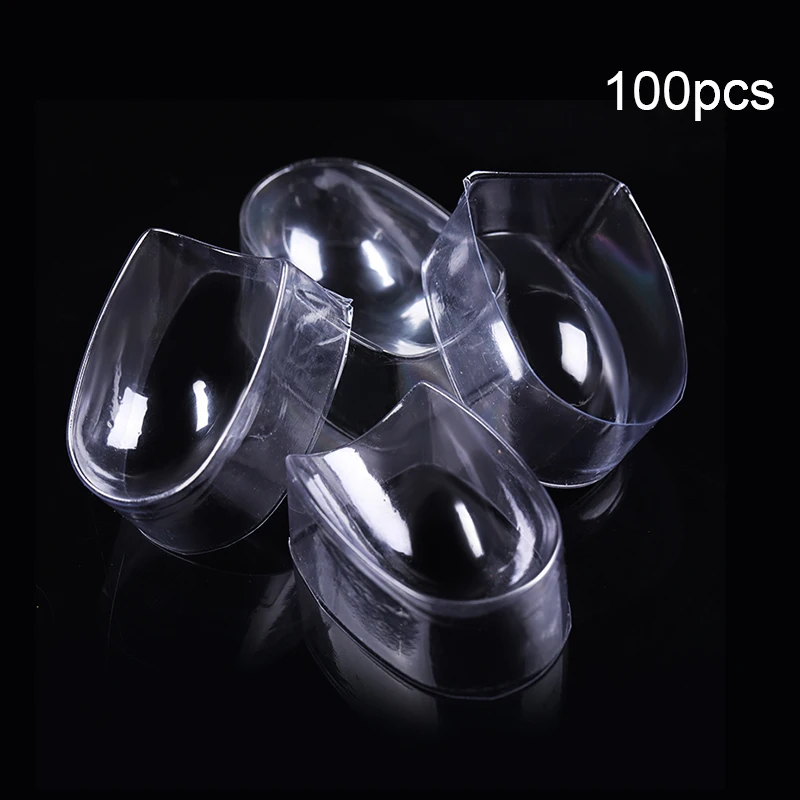 100pcs Французский Dip Оборудование для ногтей серая линия производитель Типсы для ногтей пресс-формы направляющие контейнер для ногтей пластиковый инструмент для маникюра - Цвет: 100pcs