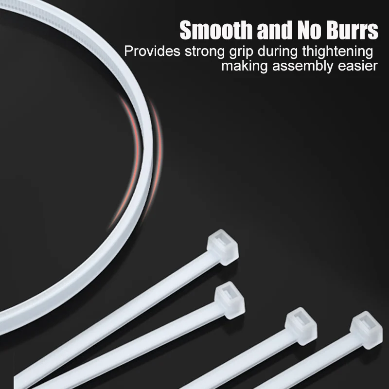 Нейлоновые кабельные стяжки SAMZHE самоблокирующиеся на молнии аксессуары для