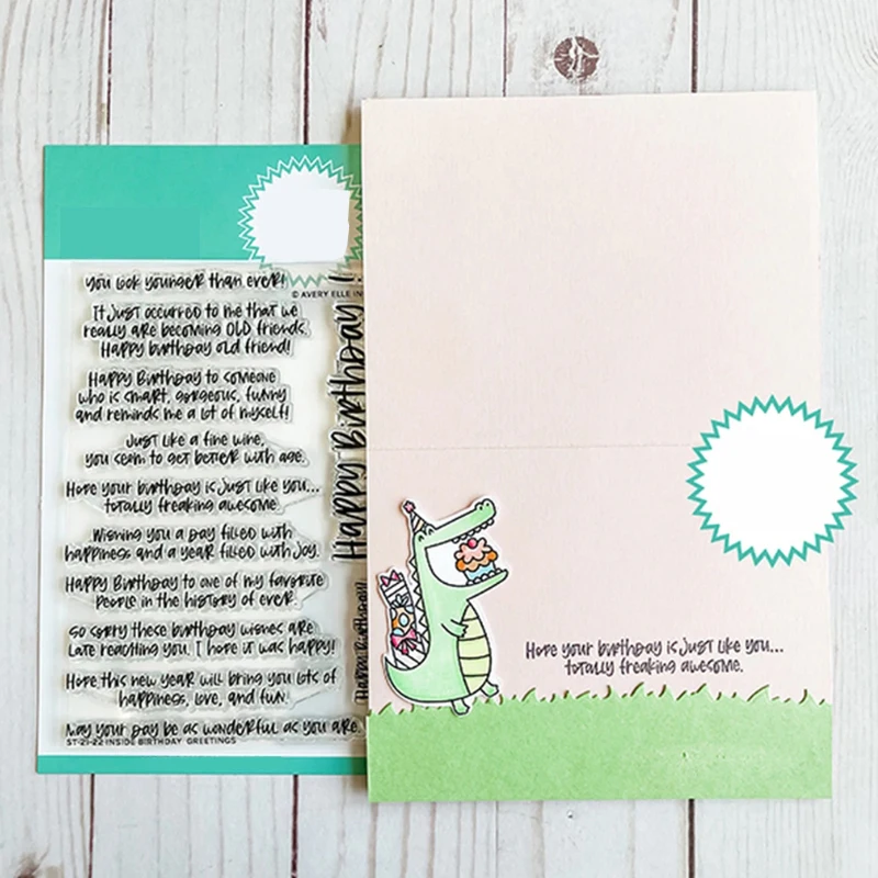 Новинка 2021 прозрачный штамп с надписью на английском языке день рождения для