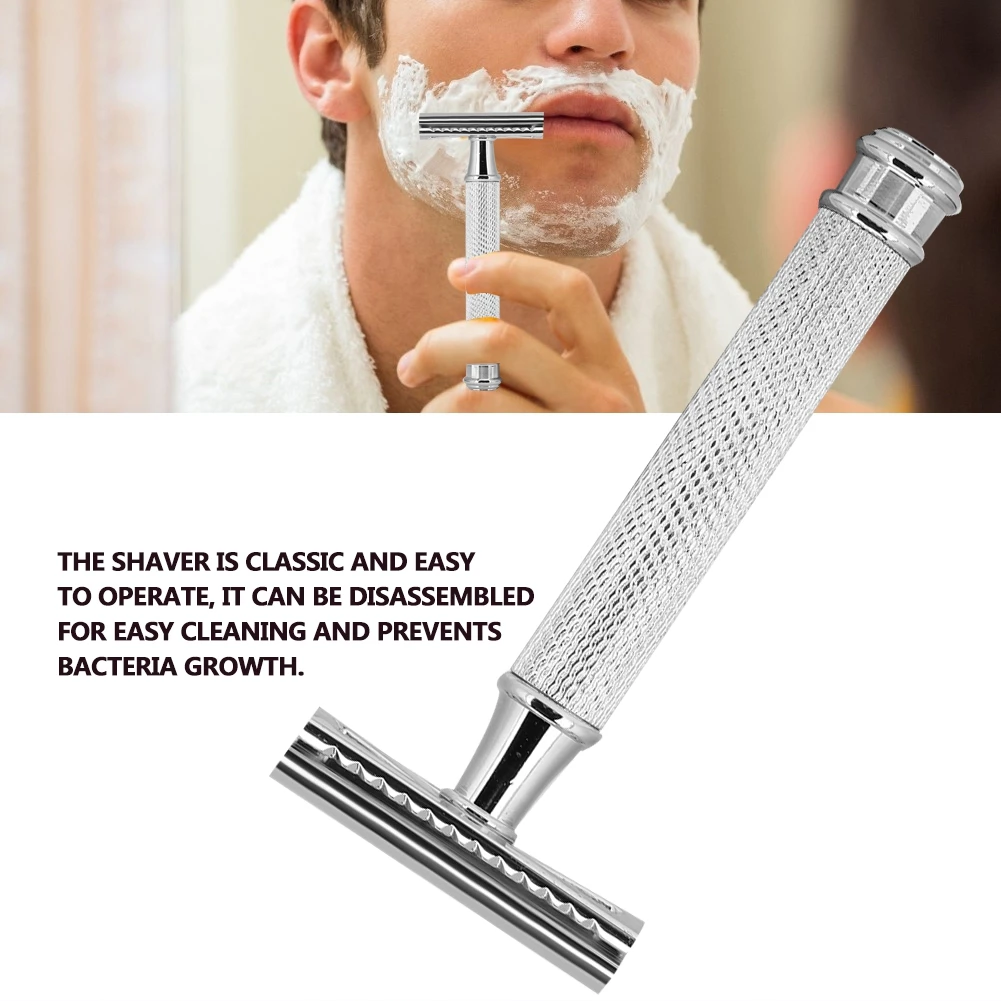Классический ручной бритва с двойным лезвием Для Мужчин's Безопасность в