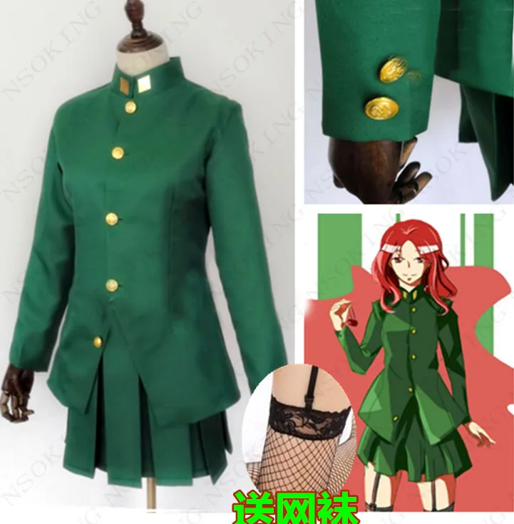 4 шт. аниме JoJo невероятное приключение Kakyoin Noriaki женский косплей костюм на заказ