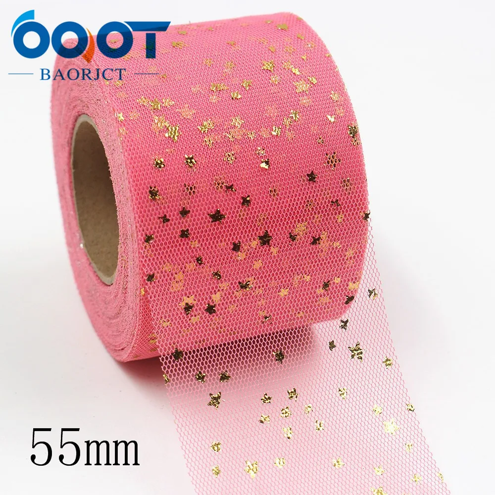 OOOT BAORJCT L-20107-25 55 мм 5 ярдов красочные Бронзовые звезды пряжа лента сделай сам бант