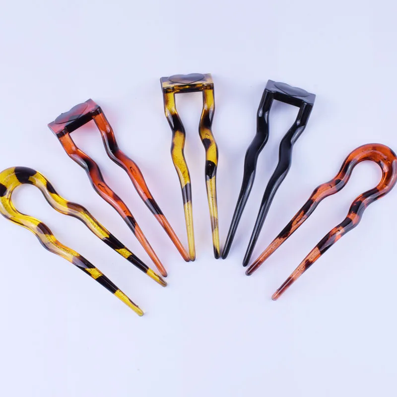 2019 New U Shape Hair Clips Grips Convenient Simple Plastic Forks Styling Tool Hairpins Newly Magic Bending Hairwear Decoration | Красота и