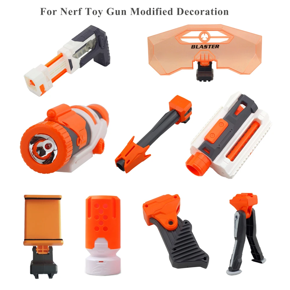 

Toy Gun Modified Parts for Nerf N-strike Elite Series Muffler Tail Stock Flashlight Universal Toy Gun Accessories