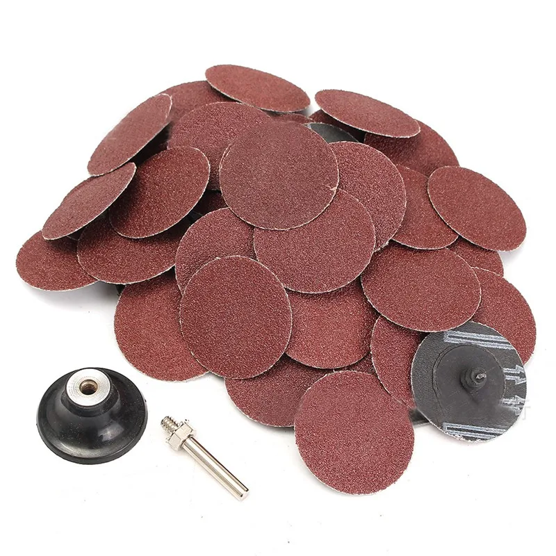 50Pcs 120 Grit 2 inch Roloc Roll Lock Sanding Grinding Discs for Polishing Abrasive | Аксессуары для инструментов