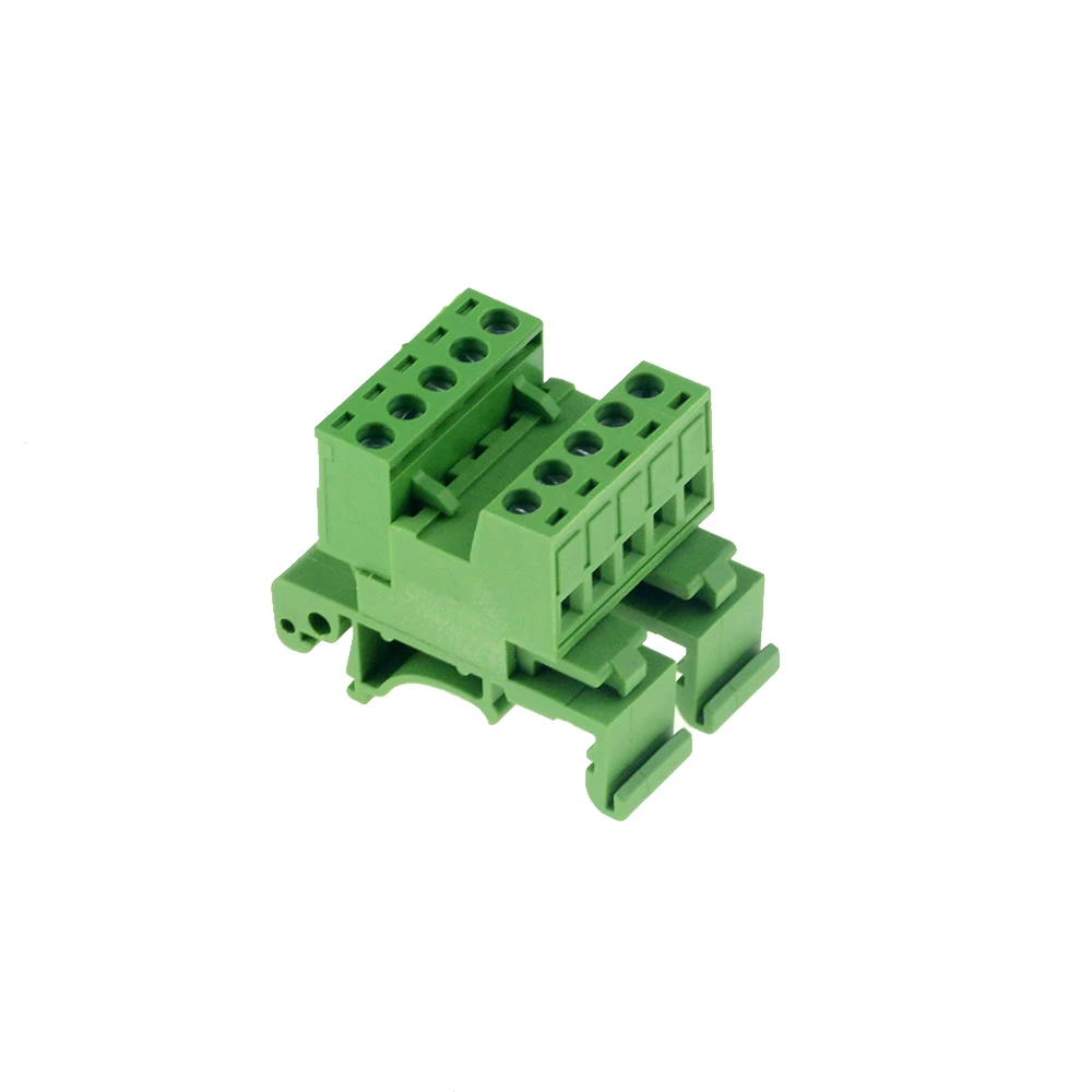 1 комплект 2EDG-UKR-5.08mm Тип рельса безsolderless разъем штыревого соединения ряд стыкового соединения монтажный 35 мм рельсовый клеммный блок Butt 2P 4P 10 - Цвет: 5P