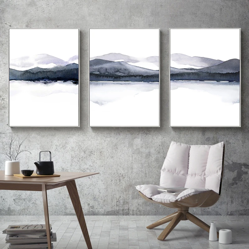 Акварельные пастельные настенные художественные абстрактные картины на холсте