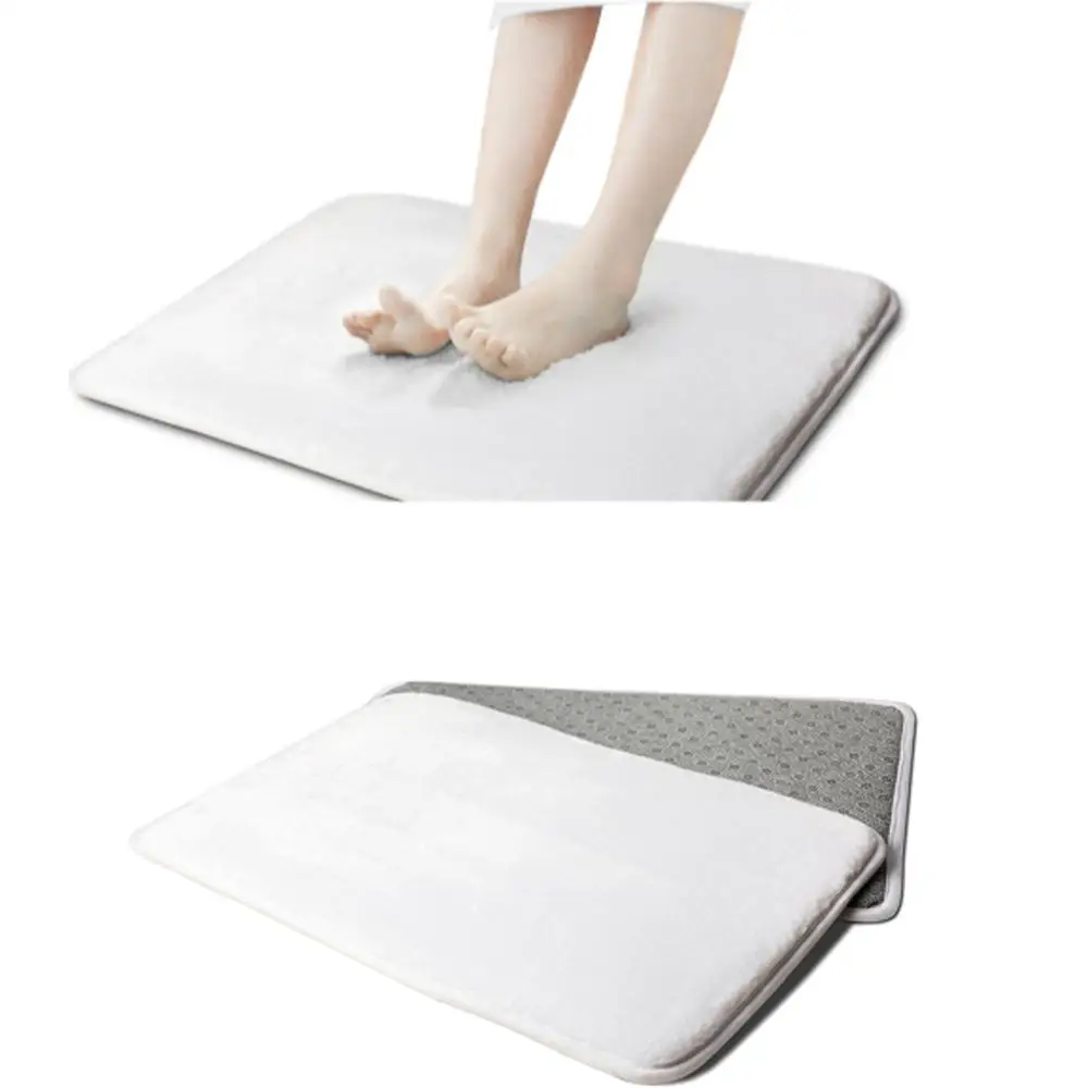 Мягкие удобные фланелевые коврики для ванной нескользящий абсорбирующий чехол