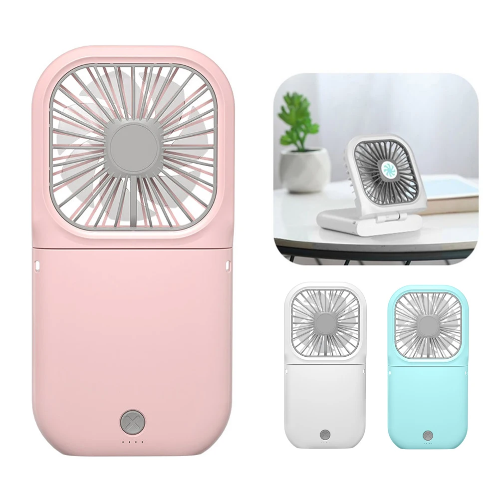 

iHoven Portable Mini Fan USB Rechargeable with Power Bank Handheld Fan Desk Adjustable Fan Air Cooler Home Office Outdoor Travel
