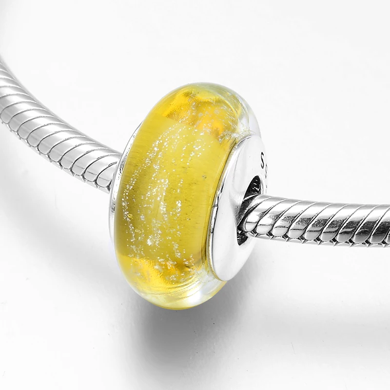 Новинка мерцающий самодельный браслет из серебра с прозрачными пузырьками