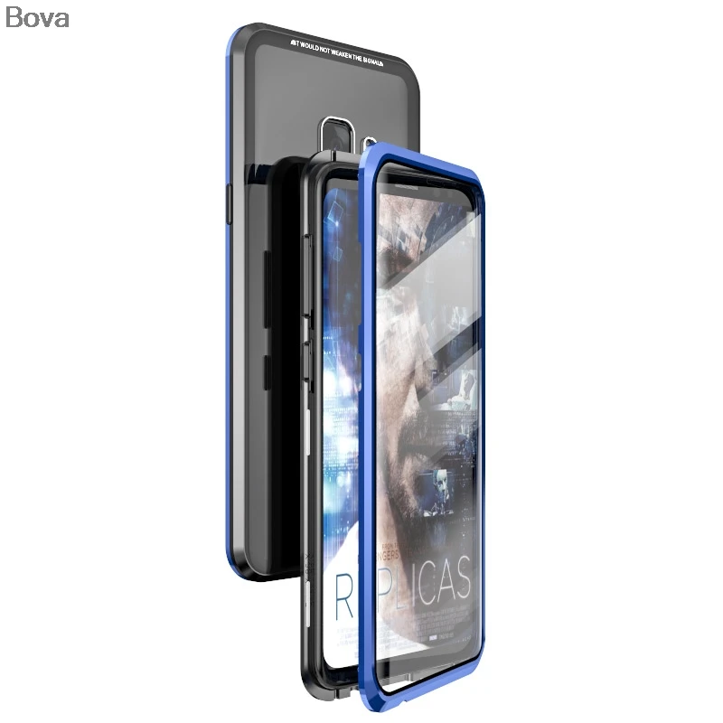 SMWCW Black Blue Роскошный Ультратонкий алюминиевый чехол-бампер Luphie для samsung Galaxy S9 и S9+ S9 Plus чехол - Цвет: SMWCW Black Blue