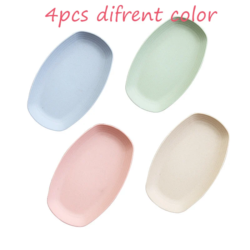 4pcs 4Pcs/set 12inch Breakfast Plate Dish Coffee Tea Tray Irregular Fruit Bread Food Dessert Dinner Plate Tableware Set - Цвет: 4pcs