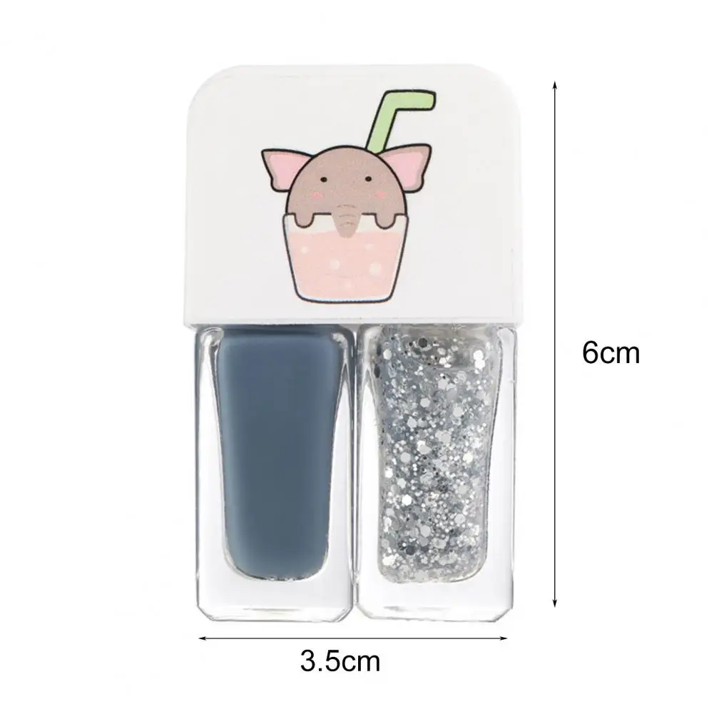 

50% Hot Sale 8ml Nail Polish No Odor Quick Drying Natural Water Based Twin No Bake Nail Tear Off Polish for Manicure