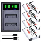 Аккумулятор и зарядное устройство типа C для Olympus, 4 шт.