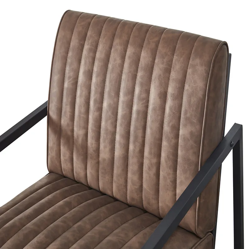 

Modern Design Chairs Living Room High Quality Pu Steel Armchair Sofa Chair Accent Chair For Kitchen Dining Bedroom Living Room