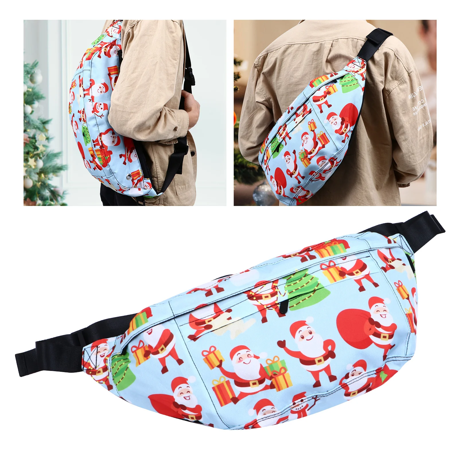 

Сумка на плечо с рождественским принтом, модная поясная сумка, мультяшная сумка, 1 шт.