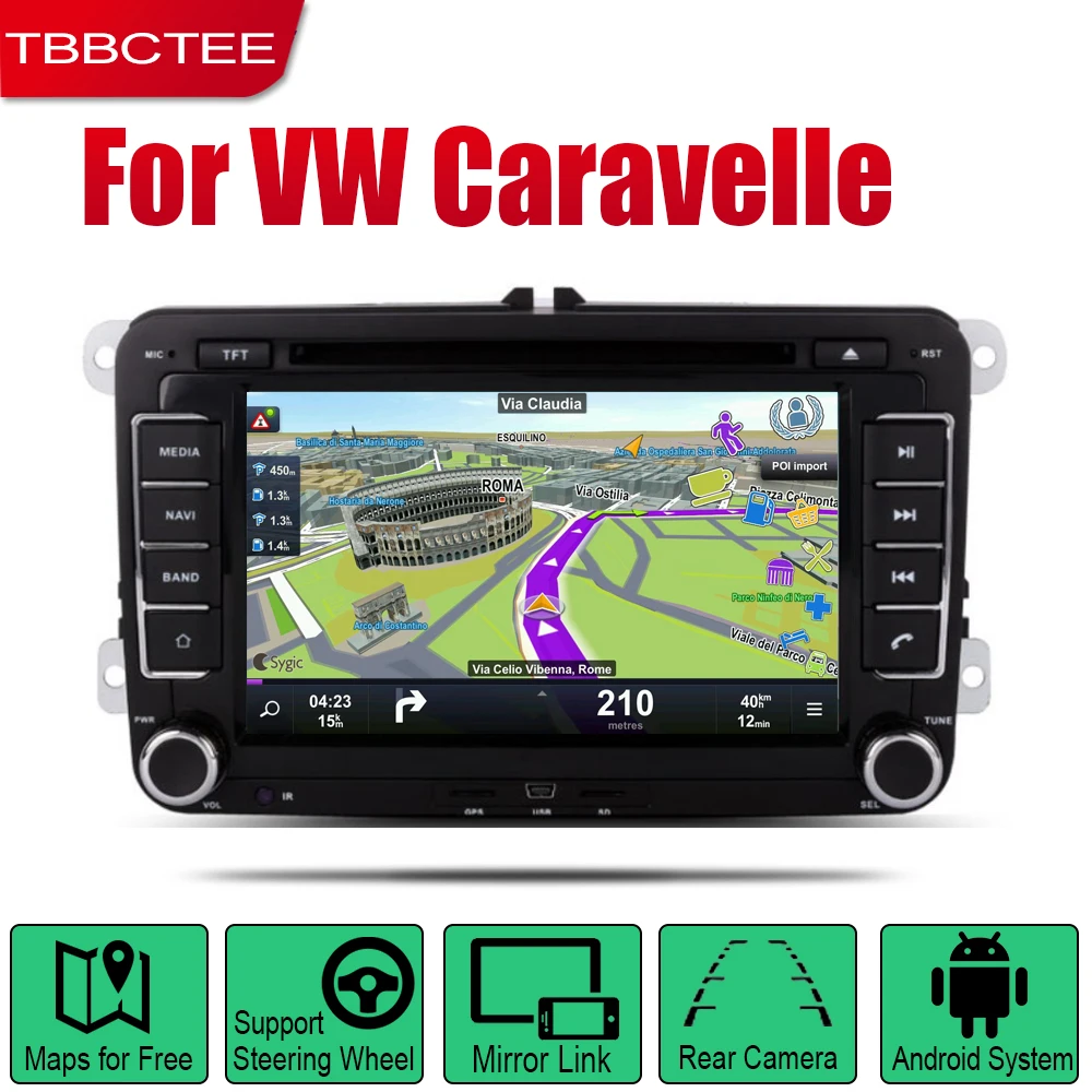 Автомобильная Мультимедийная система TBBCTEE Android 2 Din DVD для Volkswagen VW Caravelle 2010 ~ 2015