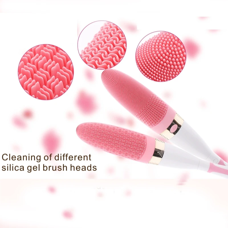 Электрическая силиконовая щетка для ванны с длинной ручкой водонепроницаемая