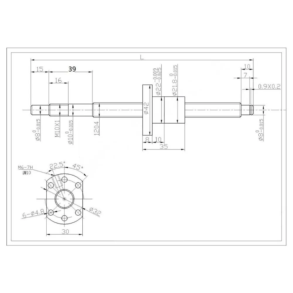 SFU1204 скрученный шариковый винт C7 с концевой обработкой + 1204 шариковая гайка