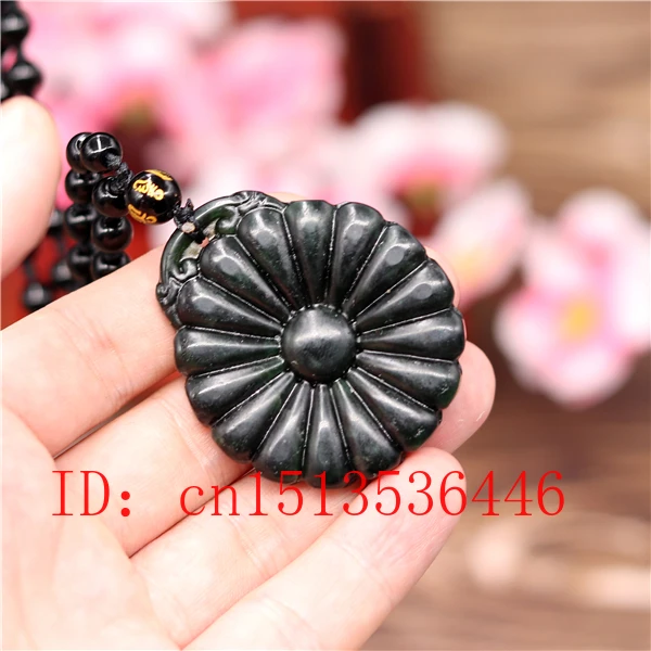 Натуральный черный зеленый двухсторонний кулон в форме подсолнуха модное