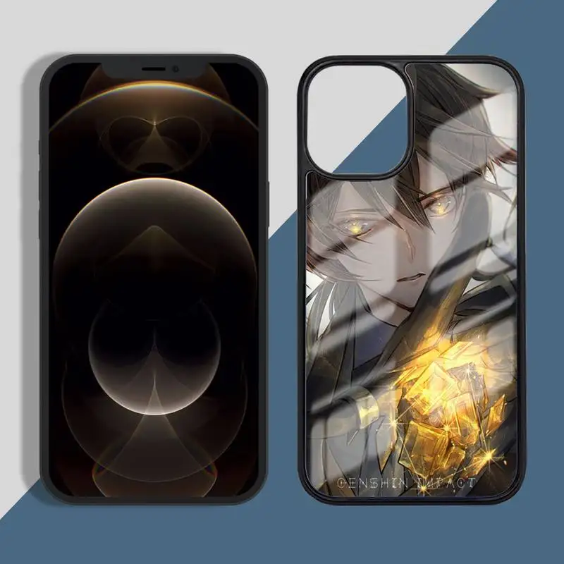 

Genshin impact zhongli Phone Case PC for iPhone 11 12 pro XS MAX 8 7 6 6S Plus X 5S SE 2020 XR