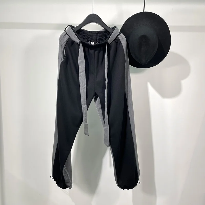 

Мужские повседневные брюки-карандаш Seak, уличная одежда, мужская одежда, английские тренировочные брюки в стиле преппи, черные брюки с перек...