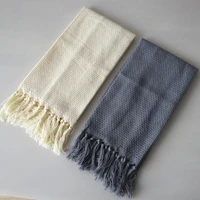 solid naphins for plates cotton tea towel with tassel placemats for dining table dish cloth absorbent glass cleaning towel