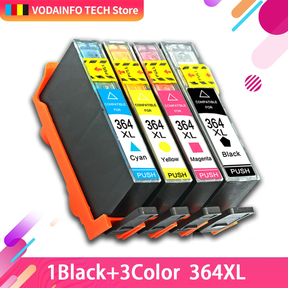 Qsyrainbo-cartucho de Tinta para hp Compatível com hp 3522 4620 4622 5511 5512 5514 5515 5520 364 xl hp 3070a 3520